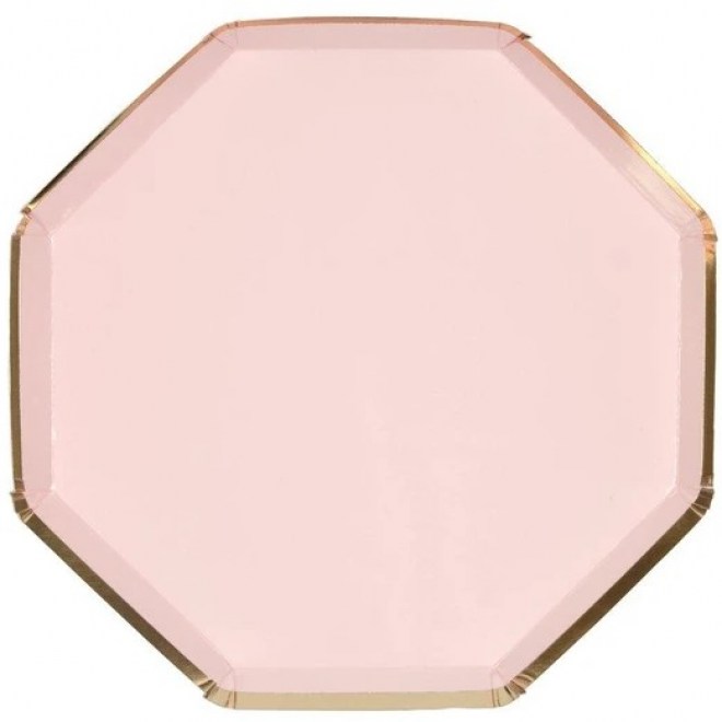 Platos median color rosa